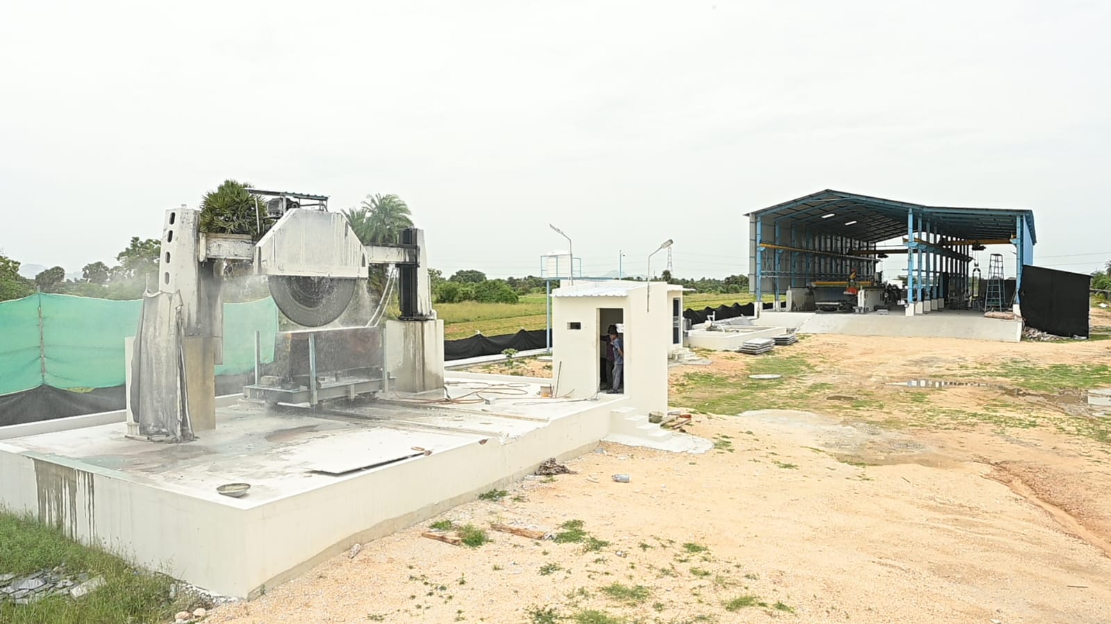 Modern granite manufacturing facility